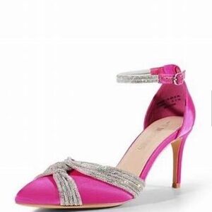 Elegant Pink and Silver Women's Heels. Size 9.5. NWB
